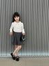 IVY HOUSE常春藤兒童裝女童2024秋季新款  短裙梭織百褶裙子半身裙舒彈百搭 灰色 130cm 曬單實(shí)拍圖