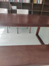 森圓木方實(shí)木客廳大書(shū)桌家用電腦桌臺式雙人辦公桌學(xué)習寫(xiě)字桌會(huì )議桌長(cháng)桌 學(xué)士椅 曬單實(shí)拍圖