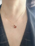 I Do【七夕禮物】18K金項鏈女紅色葫蘆瑪瑙吊墜生日情人節禮物送女友 吊墜+18K金鏈 曬單實(shí)拍圖