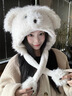 蘇木佰（SOMUBAY）可愛(ài)小狗耳朵會(huì )動(dòng)毛絨帽女2024年秋冬加厚防寒護耳雷鋒帽禮物女 白色【優(yōu)質(zhì)面料】 M(56-58cm) 曬單實(shí)拍圖
