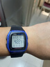 卡西歐（CASIO）手表戶外運(yùn)動(dòng)防水時(shí)尚簡約復(fù)古學(xué)生小方表W-96H-1A 2A 1B2A電子表 W-96H-2A藍(lán)色邊框 曬單實(shí)拍圖