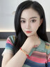 周鼎生五帝錢幣999足金黃金轉(zhuǎn)運(yùn)珠編織紅繩情侶手鏈男女銅錢腳鏈本命年 紅線款小版五帝錢幣 約0.8-1g 曬單實(shí)拍圖