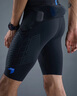 NEDAO內道聚能力收納五分緊身褲男士透氣彈力支撐越野壓縮跑步運動(dòng)短褲 夜跑黑 XL 曬單實(shí)拍圖