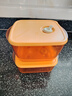 特百惠（Tupperware）歡宴備餐飯盒可微波加熱便當盒帶飯上班族餐盒可冷藏冷凍保鮮盒 歡宴備餐藍色2件套 1L 曬單實(shí)拍圖