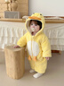 G.DUCKKIDS嬰幼兒冬季衣服寶寶連體衣冬裝可愛(ài)超萌加絨加厚毛毛爬服周歲外出 小鴨鴨毛毛爬【金米貂】 80cm 曬單實(shí)拍圖
