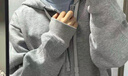 蕉內(nèi)（Bananain）【劉浩存同款】非常服503Relax男女針織連帽休閑外套百搭顯瘦衛(wèi)衣 【劉浩存同款】中麻灰 2XL 曬單實(shí)拍圖