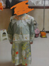 羅蒙女童漢服新中式古裝秋款國風(fēng)馬面裙演出服 漢服豆蔻綠三件套 110 曬單實(shí)拍圖