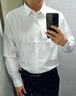 杉杉【200支DP免燙】長袖白襯衫男四季款高端商務(wù)純色純棉抗皺襯衣服 曬單實拍圖