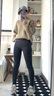 莫代爾特厚打底褲女士冬季加絨加厚褲子?xùn)|北羊羔絨棉褲女秋冬外穿保暖褲 淺灰色[嬰兒絨]0-10C° 1只 L 體重100-120斤穿 曬單實(shí)拍圖