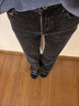 UR2025秋季新款女裝氣質(zhì)水洗貓須毛邊闊腿牛仔長(cháng)褲UWM850247 深灰 26 曬單實(shí)拍圖