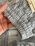 無印良品（MUJI）女式 棉紗 抽褶裙 長半身裙女款裙子25年秋季女裝 BE1XTA5A 淺灰色條紋 L (165/70A) 曬單實拍圖