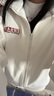 ER【明星同款】男套裝女條紋撞色加絨衛衣潮牌運動(dòng)服校園風(fēng)情侶裝 白色套裝(內里加絨) M 曬單實(shí)拍圖
