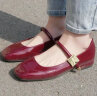 百思图2024春法式低跟玛丽珍鞋浅口女单鞋M3173AQ4 红色 37 晒单实拍图
