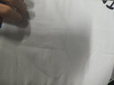 雅鹿短袖t恤男純棉圓領韓版寬松大碼半截袖青少年學生夏季休閑男士t恤 白/逗貓 L （重120-130斤高165-170） 曬單實拍圖