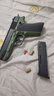 1911格洛克自動(dòng)連發(fā)拋殼空掛玩具槍沙漠鷹之反吹軟彈手槍兒童男孩 1911柯?tīng)柼?軍綠【自動(dòng)連發(fā)】 20彈+6彈殼+1彈夾 曬單實(shí)拍圖