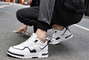 COOKOOS夏季新款隱形增高鞋男8cm透氣英倫小白鞋運動(dòng)鞋內增高鞋6休閑板鞋 白色增高4CM 37 曬單實(shí)拍圖
