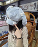 閃動(dòng)少女（SHANDONGSHAONV）灰色小狗耳朵帽亞文化貝雷帽可愛(ài)個(gè)性宅文化 棕色小狗耳朵帽 曬單實(shí)拍圖