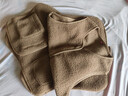 仿羊羔毛馬甲背心女外搭秋冬新款洋氣潮流時(shí)尚馬夾外穿 淺駝色 4XL[體重110-135斤] 曬單實(shí)拍圖