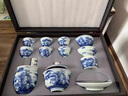 洛湘景德鎮(zhèn)青花瓷茶具套裝功夫茶杯山水辦公家用中式陶瓷蓋碗商務(wù)送禮 青花瓷【青花山水-】禮盒裝 12頭 曬單實拍圖