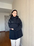 波司登（BOSIDENG）25新款羽絨服女短款90絨連帽立領(lǐng)冰雪運動(dòng)厚款保暖外套B250246808 沃土黑8C65 M 165/88A 體重約110-120斤 曬單實(shí)拍圖