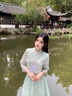 歐迪惠（Oudihui）新中式連衣裙女裝國風(fēng)漢元素套裝2025年夏季新款改良旗袍漢服裙子 綠色 S 曬單實(shí)拍圖