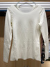 蕉內熱皮502++男女士保暖內衣套裝7A抗菌加厚秋衣秋褲秋冬季打底衫 【女】奶白 M 曬單實(shí)拍圖