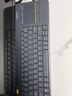 羅技無線鍵盤 K400Plus 安卓智能電視專用電腦筆記本觸摸面板無線觸控鍵盤 K400Plus 黑色+鼠標(biāo)墊 曬單實(shí)拍圖