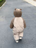 幼歌（YOUGE）嬰幼兒親輕鴨卡通玩偶口袋加厚保暖羽絨爬服連體服 卡其 90cm 曬單實(shí)拍圖