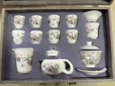 金鑲玉功夫茶具整套裝陶瓷茶壺茶杯送人禮品盒高檔羊脂玉白瓷 勝境套裝 曬單實(shí)拍圖