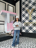 美麗衣櫥（BEAUTIFUL WARDROBE）高腰減齡微喇牛仔褲女秋季高級復古感顯瘦喇叭褲慵懶拖地馬蹄褲女 曬單實(shí)拍圖