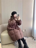 棉致長(cháng)款羽絨棉服女冬季2024新款韓版加厚大被子服寬松連帽保暖外套 優(yōu)雅黑## S 85-115斤 曬單實(shí)拍圖