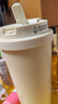 Vanow保溫咖啡杯 陶瓷內膽男女士便攜教師節學(xué)生送老師禮物吸管水杯子 曬單實(shí)拍圖