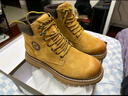 駱駝（CAMEL）王俊凱同款馬丁靴高幫戶外工裝大黃靴情侶 G15W136025 沙漠黃 40 曬單實(shí)拍圖