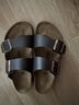 BIRKENSTOCK勃肯德國(guó)進(jìn)口男女款牛皮革經(jīng)典款軟木Arizona雙扣拖鞋 棕色常規(guī)版51101 39 曬單實(shí)拍圖
