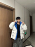 啄木鳥(niǎo)石墨烯蓄熱羽絨服男短款冬季外套加厚2025新款男士青少年防寒衣服 005白色 【石墨烯蓄熱/90白鴨絨】 XL (約135~155斤可穿) 曬單實(shí)拍圖