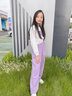 小豬彼特兒童工裝褲春秋款女童2025新款純棉褲子女大童秋裝女孩運動褲秋季 16096粉色【純棉】 140 cm 曬單實拍圖
