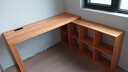 奧斯彩登（OSTRADAN） 實(shí)木雙人書(shū)桌 轉角書(shū)桌長(cháng)條桌 雙人學(xué)習桌電腦桌 書(shū)柜一體 松木 款式一 （四格兩層）120書(shū)桌書(shū)柜組合 曬單實(shí)拍圖