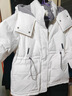 RGPX新款冬中長(cháng)款棉衣胖mm200-300斤加肥加大碼女裝工裝羽絨棉服外套 白色 2XL 建議140-190斤 曬單實(shí)拍圖