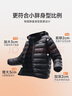 小豬托尼男童輕薄羽絨服兒童秋冬保暖外套蓄熱中長(cháng)款男大童青少年羽絨服 輕暖薄款羽絨黑 170 合適165-170身高，130-150斤 曬單實(shí)拍圖