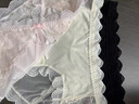 哆溫宓蕾絲內(nèi)褲女生性感純欲大碼200斤胖妹妹加肥加大中腰抗菌三角褲頭 4條裝（黑+膚+粉+咖） 4條 2XL（120-150斤） 曬單實拍圖