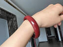 ALPTITUDE朱砂手鐲女款高含量原石紫金砂本命轉(zhuǎn)運護身符送母親女友生日禮物 寬版紫砂素鐲（圈口備注） 曬單實拍圖