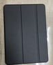 畢亞茲 適用iPad Air2保護套 iPad6代蘋(píng)果平板電腦保護后外殼 輕薄防摔 休眠三折皮套男女款 PB13-金剛黑 曬單實(shí)拍圖