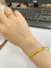明牌珠寶生日禮物古法黃金竹節手鐲女足金素圈金鐲子AFI0204工費1000 竹之韻手鐲 6.0直徑 約13.57克 曬單實(shí)拍圖