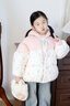 班喜迪女童棉服冬季2025新款洋氣兒童加絨夾棉外套寶寶加厚棉衣小童冬裝 粉色 110 cm 曬單實(shí)拍圖