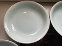 景德鎮(zhèn)（jdz）官方陶瓷影青瓷餐具無鉛純色碗盤組合搬家喬遷禮物家用搬家禮物 流影8英寸深盤（三只裝） 曬單實(shí)拍圖