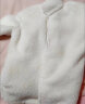 冰洁（BINGJIE）女士夹克秋季新款纯色珊瑚绒潮流休闲立领短外套 白色 S 实拍图