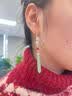 秦福炫純銀新中式流蘇長耳環女古風花朵耳墜設計民族風旗袍耳飾 七月蜀葵 曬單實拍圖