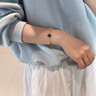 蔻詩(shī)哲 COASZE18K玫瑰金四葉草五花手鏈女AU750彩金紅玉髓手飾送女友 五花手鏈【黑瑪瑙】黃金色 曬單實(shí)拍圖