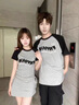 TRYFORLOVE情侶裝短袖t恤上衣一衣一裙男女套裝夏季圓領(lǐng)寬松情侶新款夏裝 男款 L 曬單實(shí)拍圖