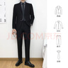 GOKU西裝套裝男士商務(wù)職業(yè)正裝韓版休閑西服男結婚新郎禮服潮免燙修身 黑色【西服+灰襯衫+西褲+領(lǐng)帶】 L 建議115-130斤 曬單實(shí)拍圖